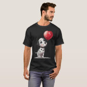 T-shirt Dalmatian Love Heart for Valentines Day on Dalmati (Devant entier)