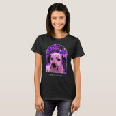 T-shirt Dalmatian Puppy Iris Flowers Dog Art (Devant entier)