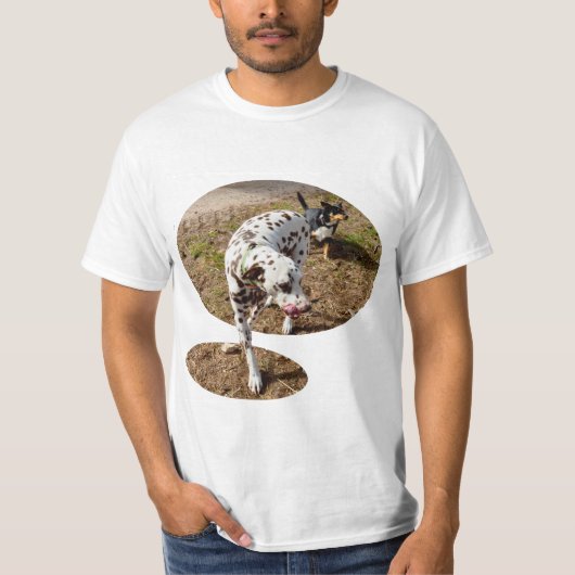 T-shirt Dalmatie Brown Et Blanche, (Devant)