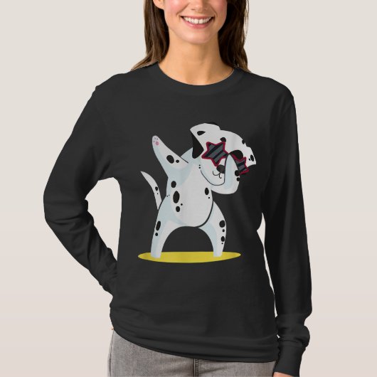 T-shirt Dalmatie Dabbing I Dab Dog Dance I Funny Dalmatie (Devant)