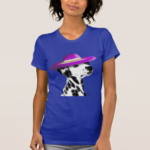 T-shirt Dalmatien Avec Casquette Violet Large Brimé