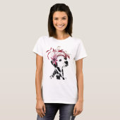 T-shirt Dalmatien Avec Fascinateur Rouge (Devant entier)
