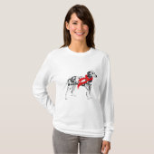 T-shirt Dalmatien avec une écharpe rouge (Devant entier)