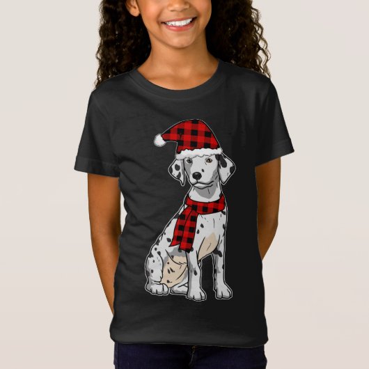 T-Shirt Dalmatien Buffalo Plaid Dalmation Amoureux des chi (Devant)