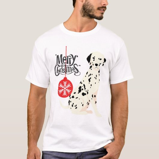 T-shirt Dalmatien de Noël (Devant)