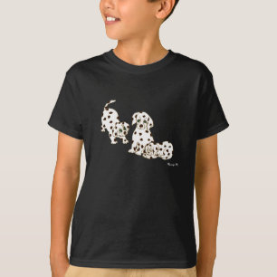 T-shirt dalmatien d'enfants de chiots