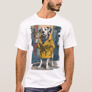 T-shirt Dalmatien détective - Chien résolveur de crimes