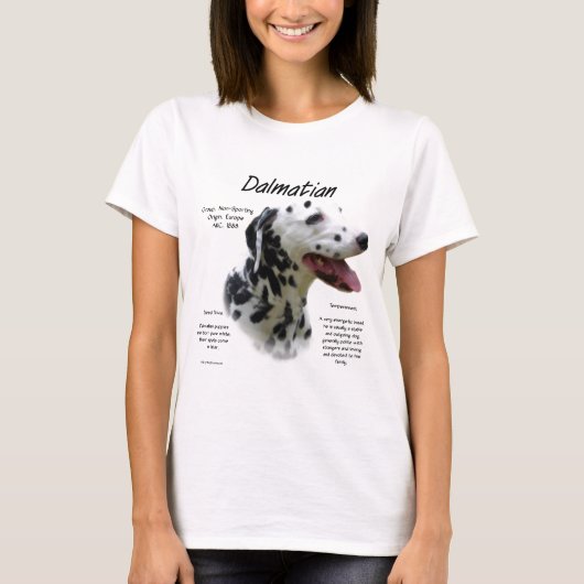 T-shirt Dalmatien (noir) Conception de l'histoire (Devant)