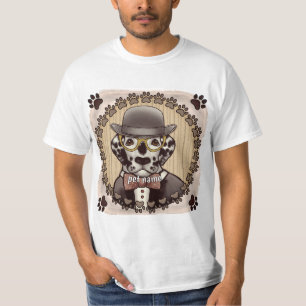 T-shirt dalmatien portant des lunettes