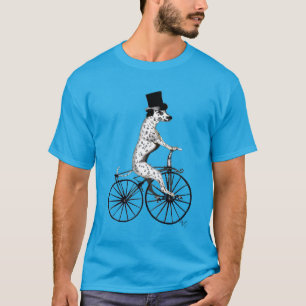 T-shirt Dalmatien sur vélo 2