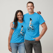 T-shirt Dalmatien sur vélo 2 (Unisexe)