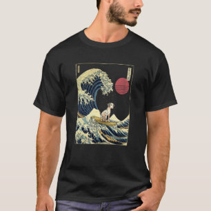 T-shirt Dalmatien Vague Japonaise Kanagawa Chien de Surf