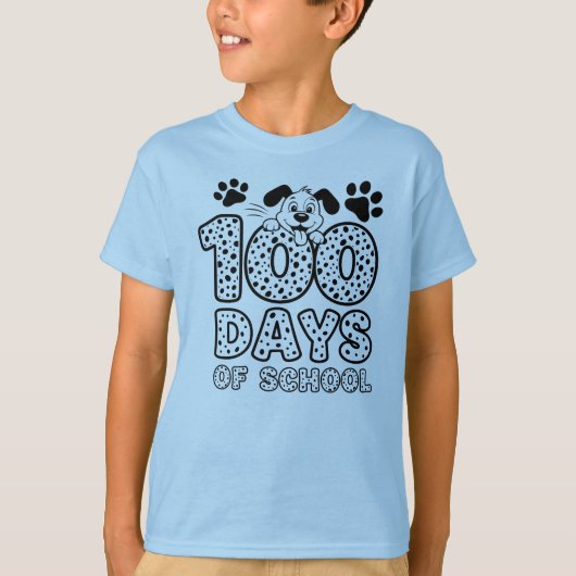 T-shirt Dalmatiens 100 Jours d'École (Devant)