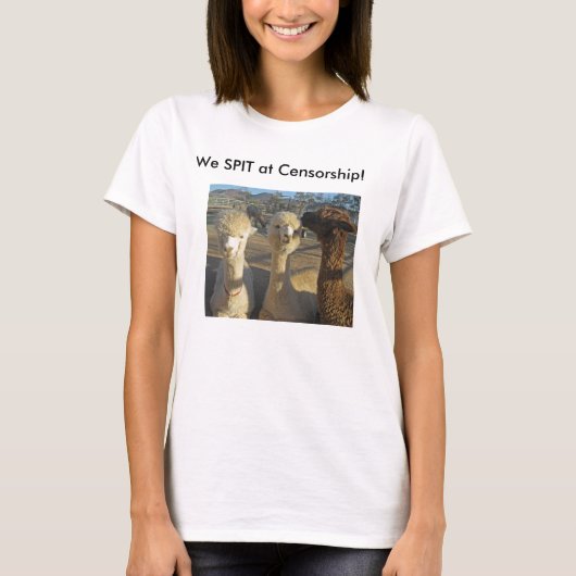 T-shirt d'alpaga avec un message ! (Devant)