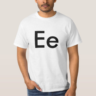 T-shirt d'alphabet de lettre de l'EE
