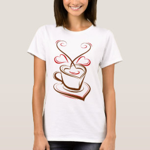 T-shirt d'amant de café
