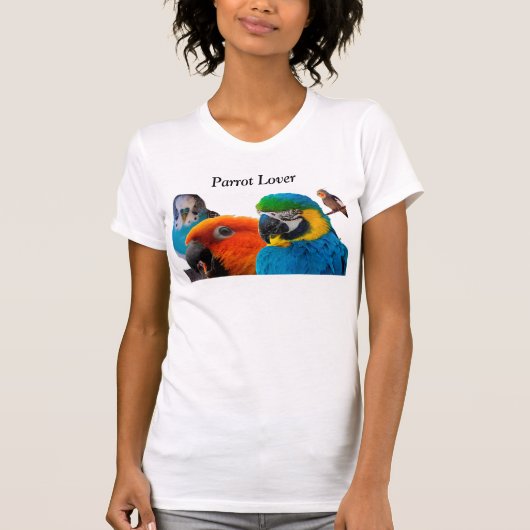 T-shirt d'amant de perroquet (Devant)