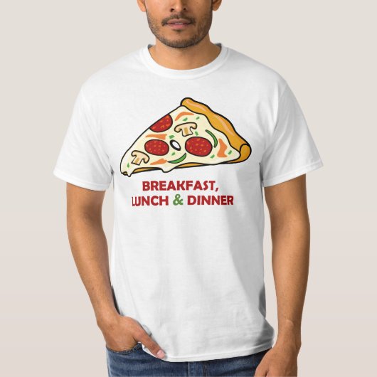 T-shirt d'amant de pizza (Devant)