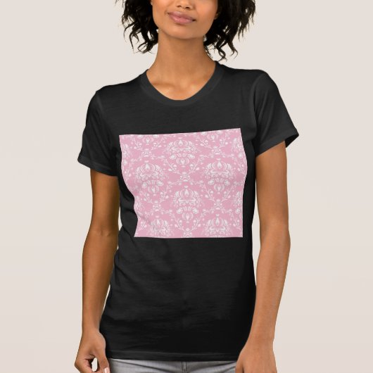 T-shirt Damas rose et blanc (Devant)