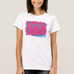 T-shirt Damask Aqua-Magenta 3