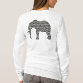 T-shirt Damask Elephant Pattern Top de Madame (Dos)