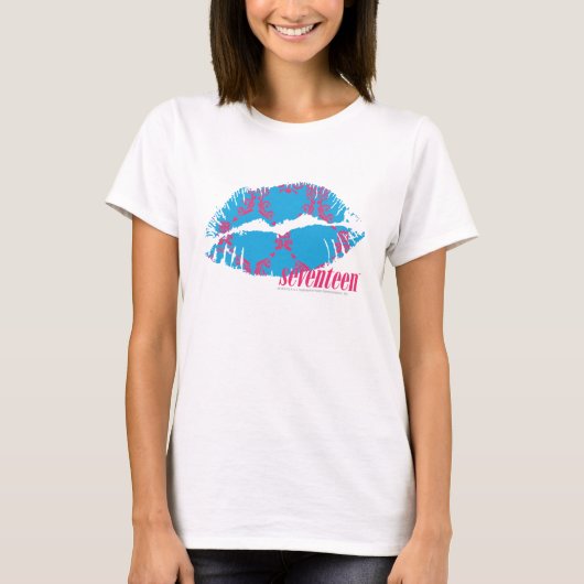 T-shirt Damask Magenta-Aqua (Devant)