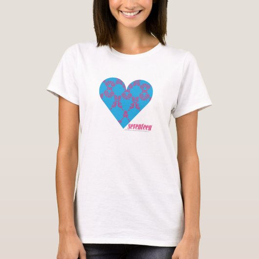 T-shirt Damask Magenta-Aqua 3 (Devant)