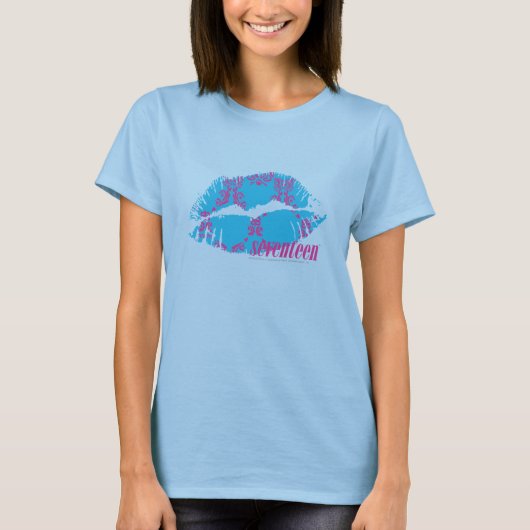 T-shirt Damask Purple-Aqua (Devant)