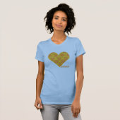T-shirt Damassé 2 jaune-orange (Devant entier)