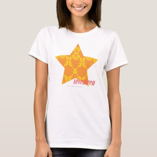 T-shirt Damassé 3 jaune-orange (Devant)