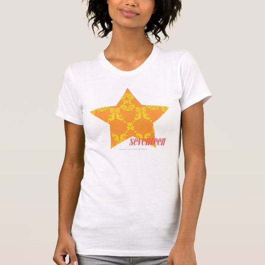 T-shirt Damassé 3 jaune-orange (Devant)