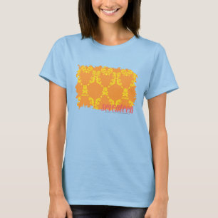 T-shirt Damassé 4 jaune-orange