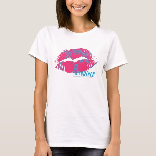 T-shirt Damassé Aqua-Magenta (Devant)