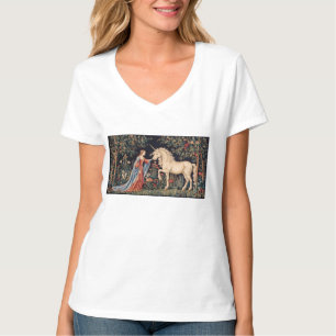 T-shirt Dame à la Licorne dans un Jardin