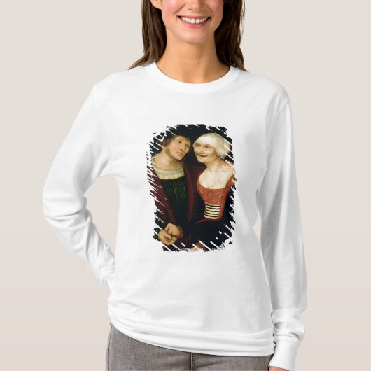 T-shirt Dame âgée entichée (Devant)