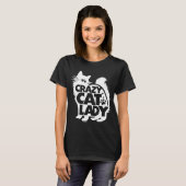 T-shirt Dame aux chats folle (Devant entier)