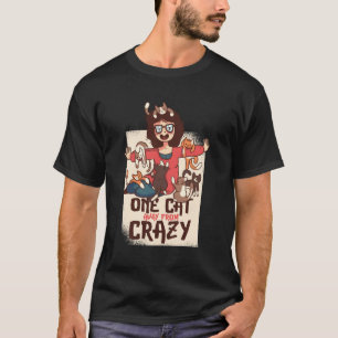 T-shirt Dame aux chats, Folle aux chats 1