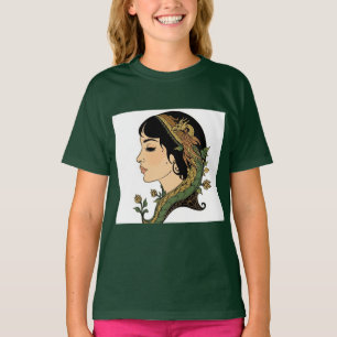 T-shirt Dame aux cheveux de dragon Design de sweat-shirt