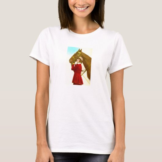 T-shirt Dame avec cheval (Devant)
