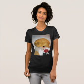 T-SHIRT DAME AVEC ROSE ROUGE (Devant entier)