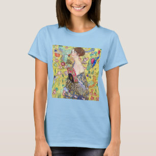T-shirt Dame avec ventilateur par Gustav Klimt, Japonisme