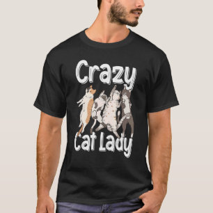 T-shirt Dame Chats Folle Graphique Propriétaire Chat Anima
