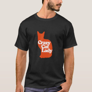 T-shirt Dame Chats Folle Manches Longues Chat Orange Mign