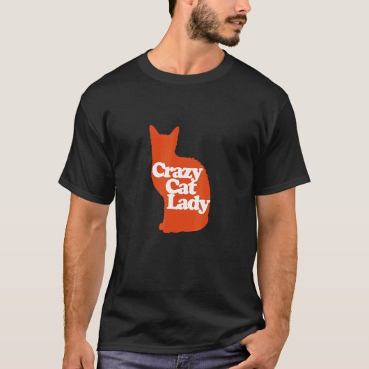 T-shirt Dame Chats Folle Manches Longues Chat Orange Mign (Devant)