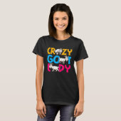 T-shirt Dame chèvre folle chèvre (Devant entier)