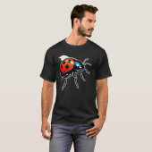 T-shirt Dame coccinelle vive éclatée (Devant entier)