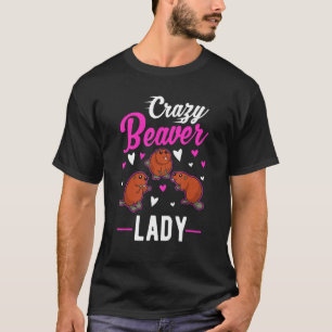 T-shirt Dame Crazy Beaver