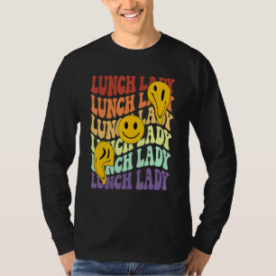 T-shirt dame de cantine sourire rétro visage retour à l'éc