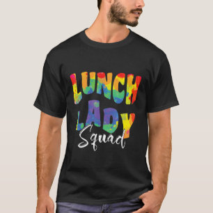 T-shirt Dame de cantine Squad Tie Dye Retour à l'école pou