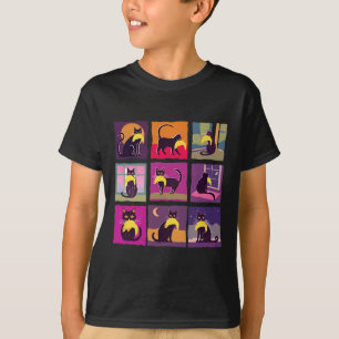 T-shirt Dame de chat drôle sans enfants avec les cheveux d